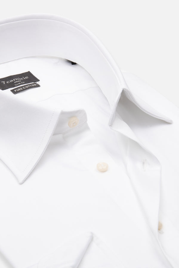 Romeo Essential Herren Hemd Satin Weiss