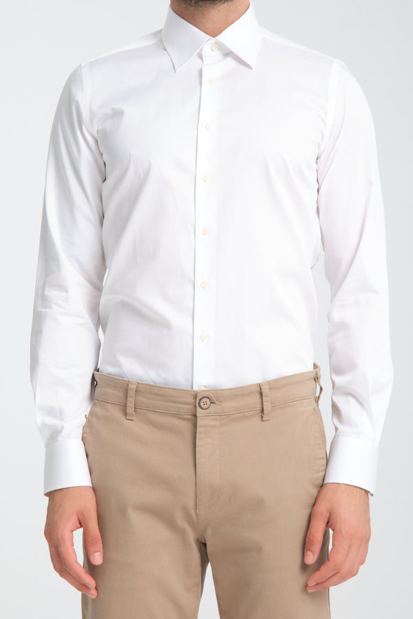 Romeo Essential Herren Hemd Satin Weiss
