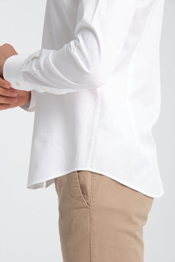 Romeo Essential Herren Hemd Satin Weiss