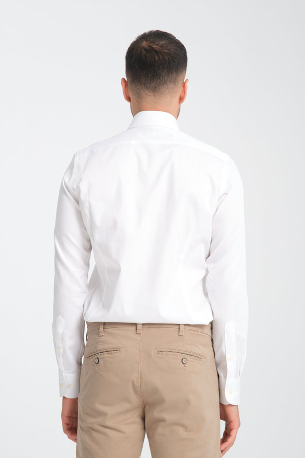 Romeo Essential Herren Hemd Satin Weiss