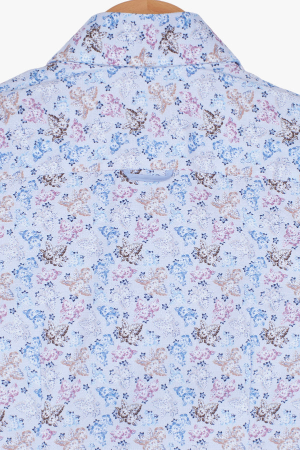 Chemise Femme Silvia Iconic Popelin Blanc Bleu