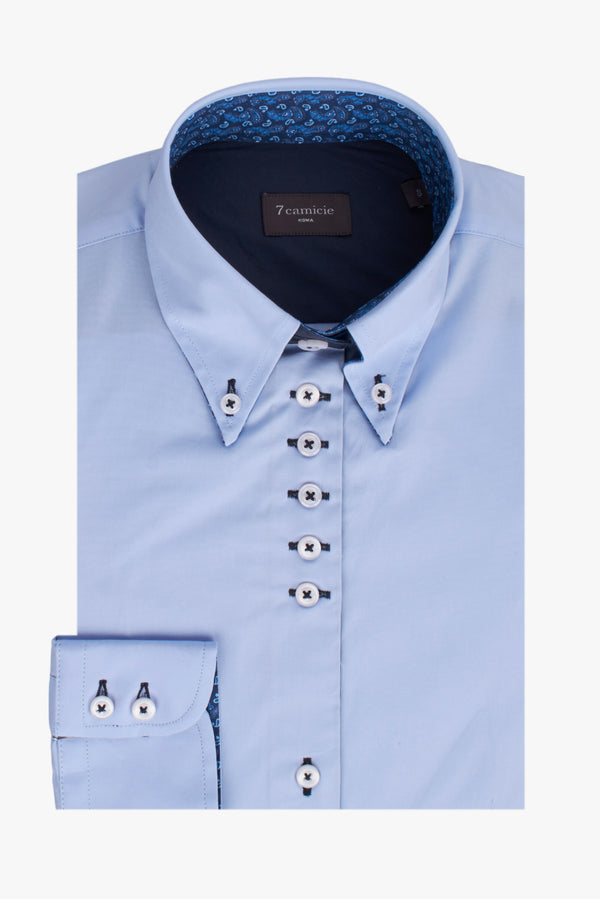 Silvia Iconic Damen Hemd Poplin Stretch Hellblau