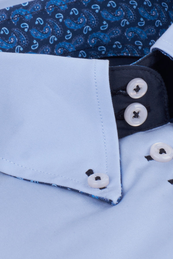 Silvia Iconic Damen Hemd Poplin Stretch Hellblau