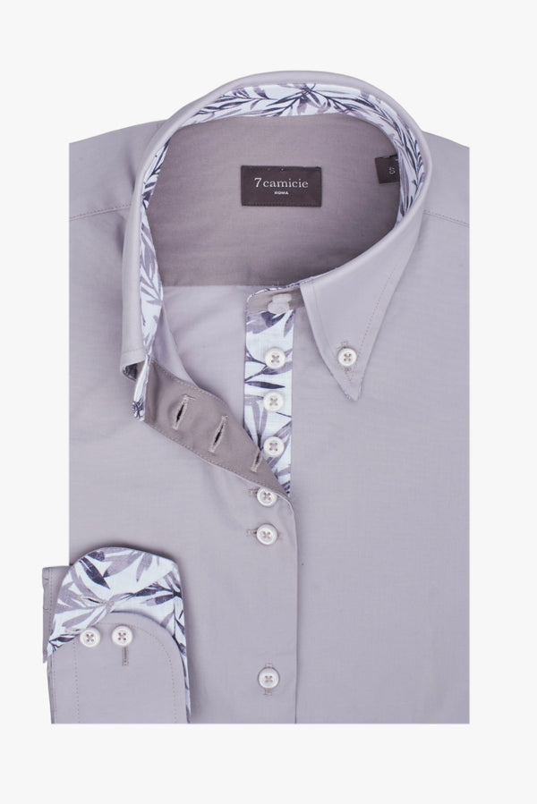 Camicia Donna Silvia Iconic Popelin Stretch Grigio