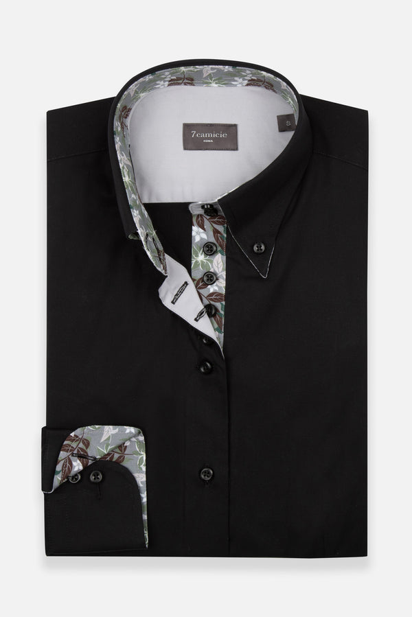 Camisa Mujer Silvia Iconic Popelin Stretch Negro