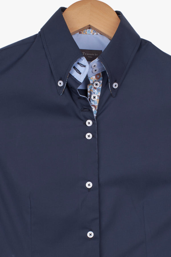 Chemise Femme Silvia Iconic Popelin Stretch Bleu