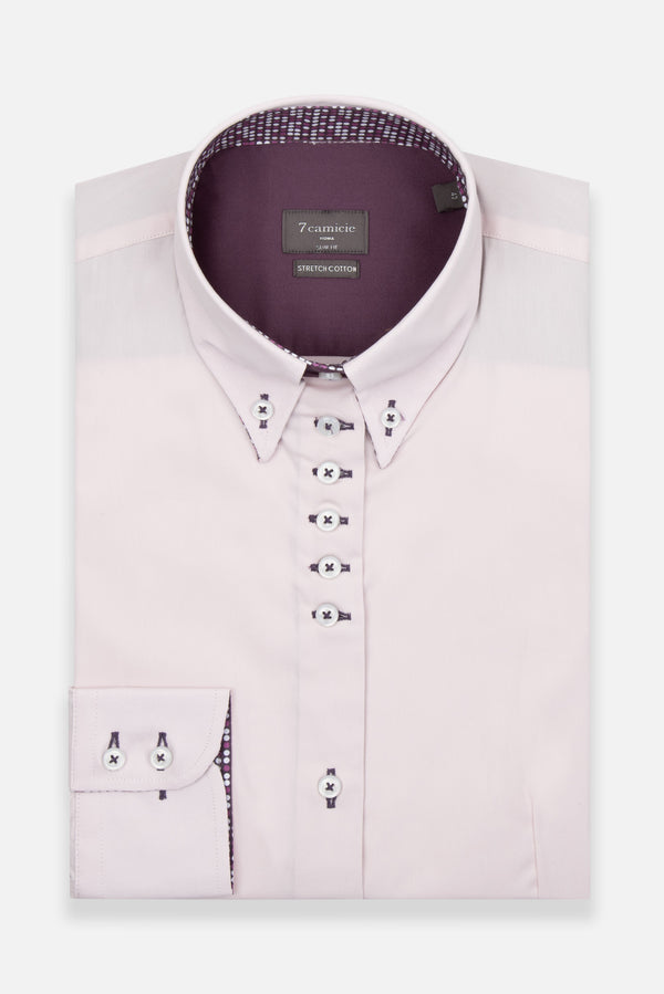 Camisa Mujer Silvia Iconic Popelin Stretch Rosa