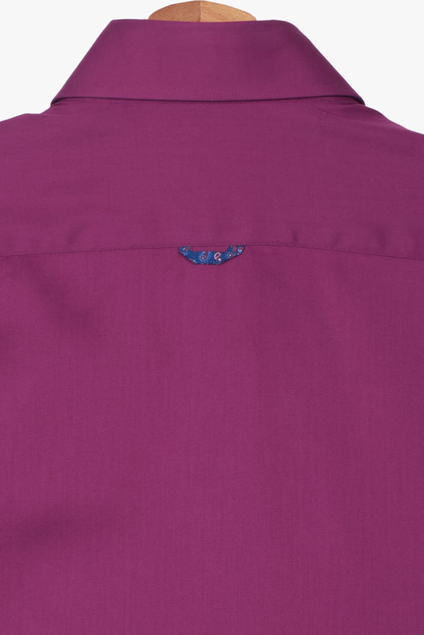 Roma Iconic Herren Hemd Satin Violett