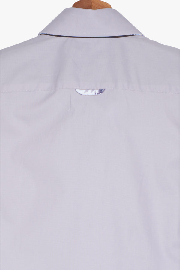 Chemise Homme Manche Courte Roma Iconic Popelin Stretch Gris