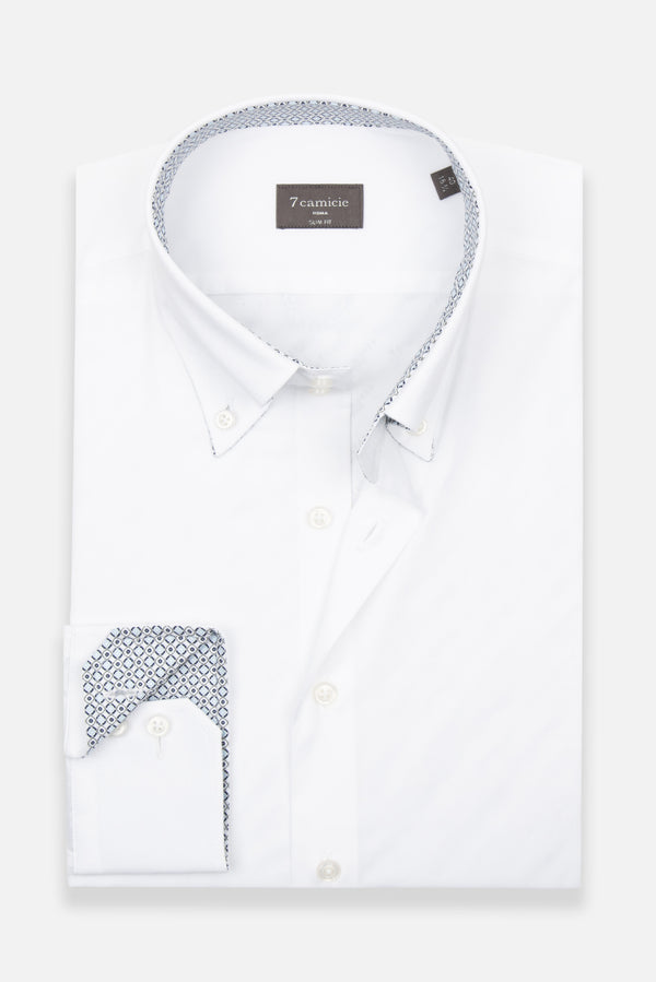 Chemise Homme Roma Sport Popelin Stretch Blanc