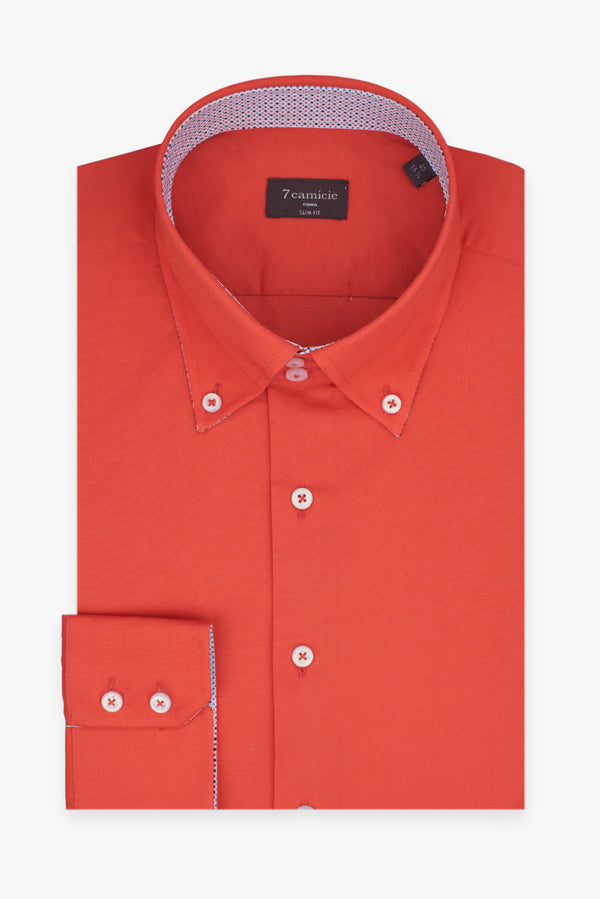 Camisa Hombre Roma Sport Popelin Stretch Rojo