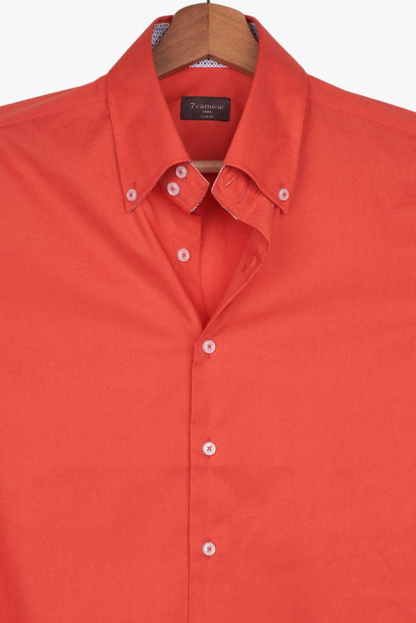 Camisa Hombre Roma Sport Popelin Stretch Rojo