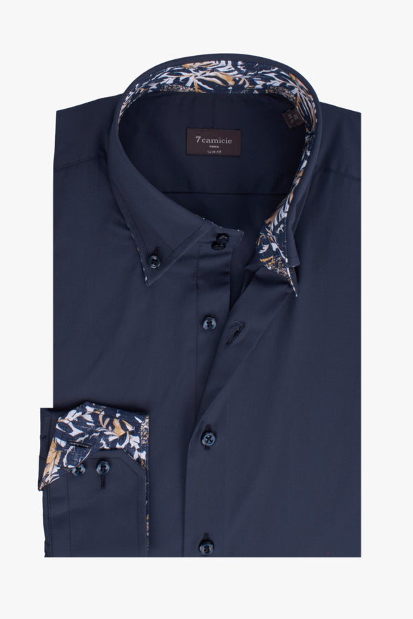 Chemise Homme Roma Sport Popelin Stretch Bleu