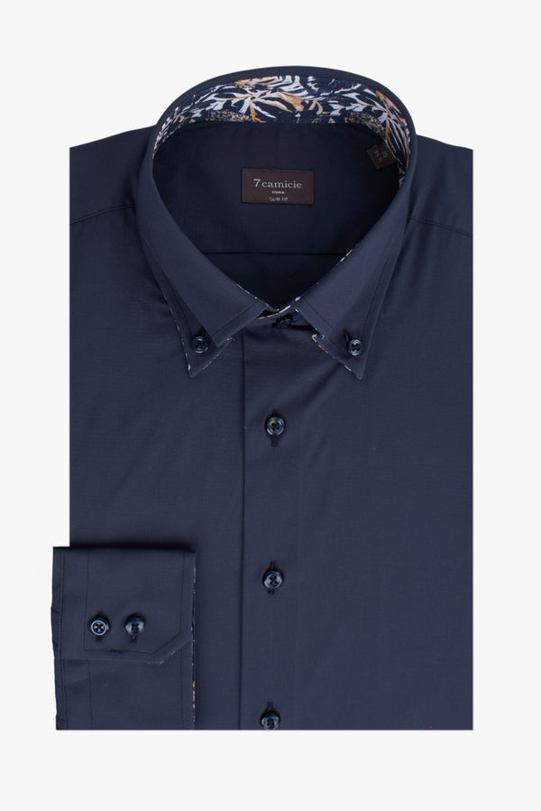 Chemise Homme Roma Sport Popelin Stretch Bleu