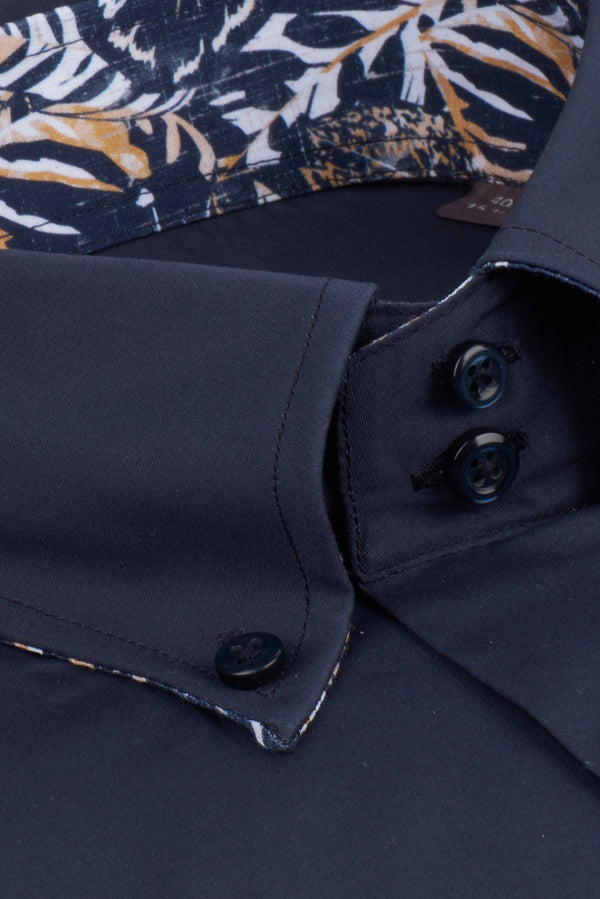 Chemise Homme Roma Sport Popelin Stretch Bleu