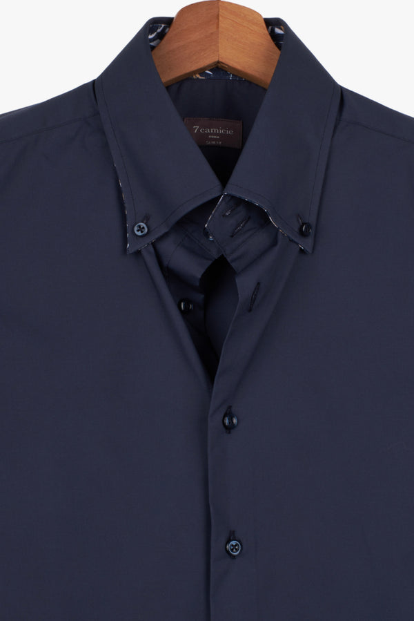 Chemise Homme Roma Sport Popelin Stretch Bleu