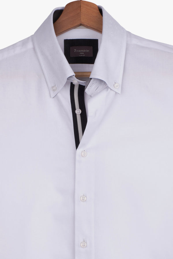 Camicia Uomo Roma Iconic Twill Bianco Bianco