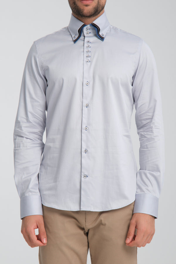 Chemise Homme Vesuvio Iconic Satin Gris