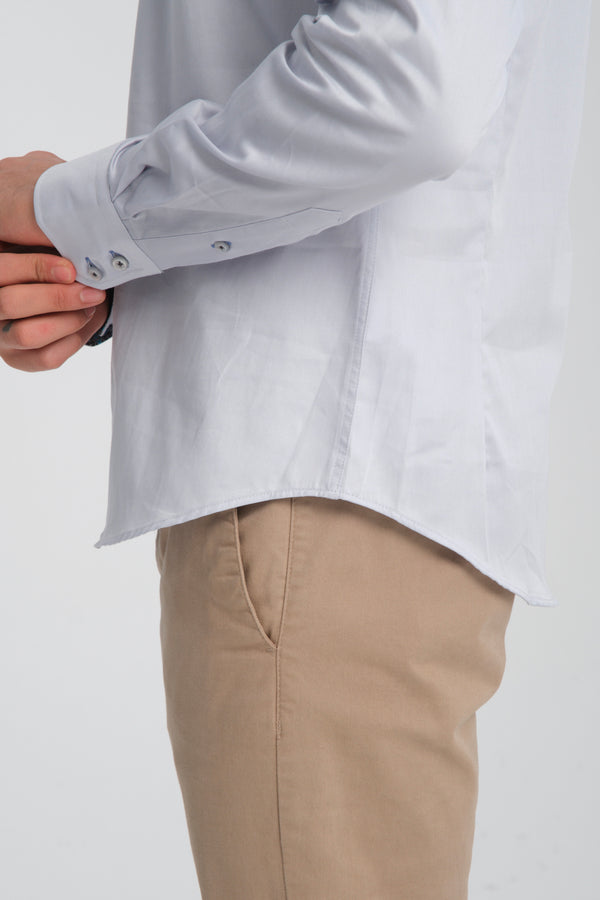 Chemise Homme Vesuvio Iconic Satin Gris