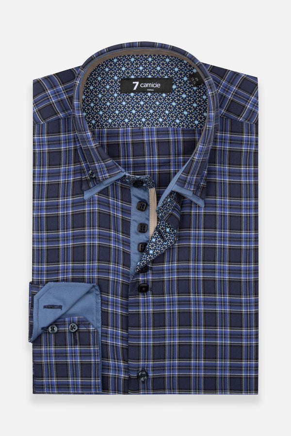 Camicia Uomo Marco Polo Iconic Twill Blu Viola