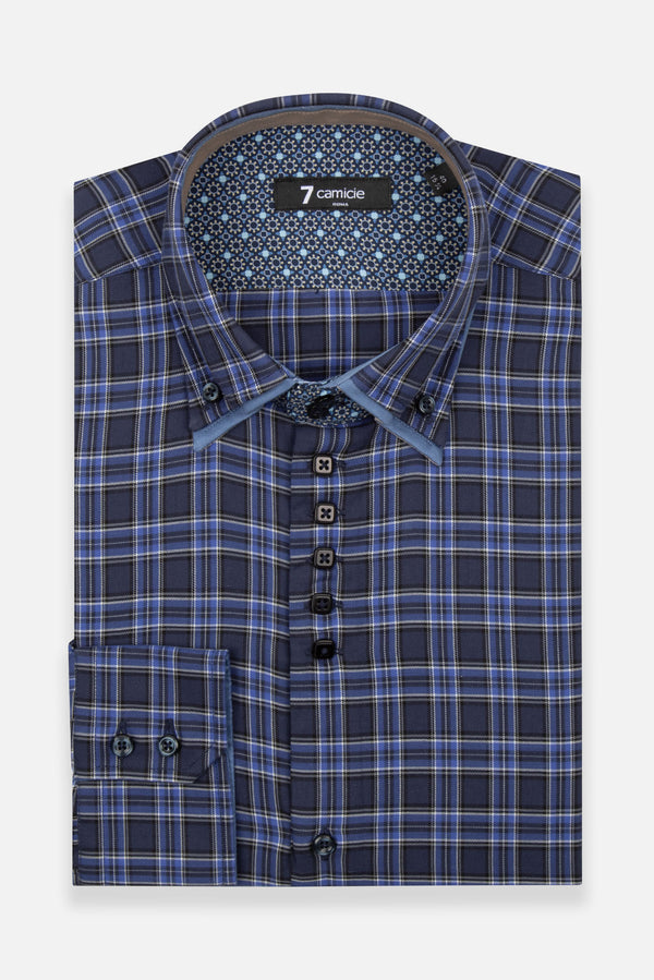 Camicia Uomo Marco Polo Iconic Twill Blu Viola