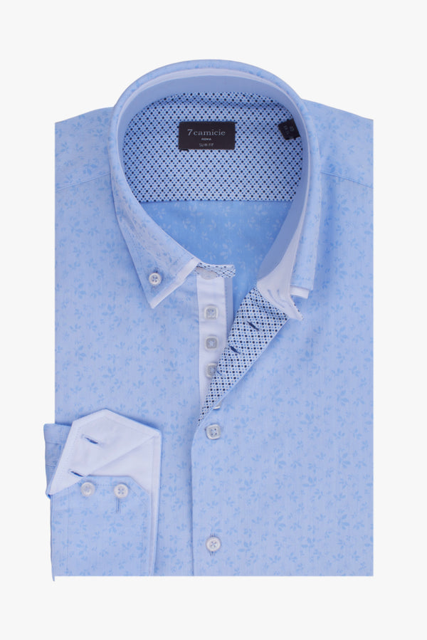 Camisa Hombre Marco Polo Iconic Twill Azul Claro Azul Claro