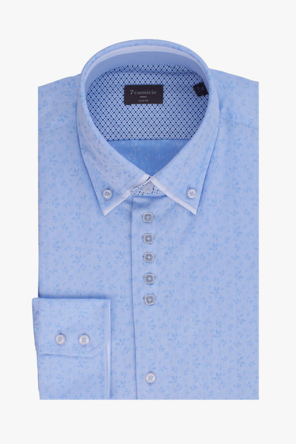Camisa Hombre Marco Polo Iconic Twill Azul Claro Azul Claro