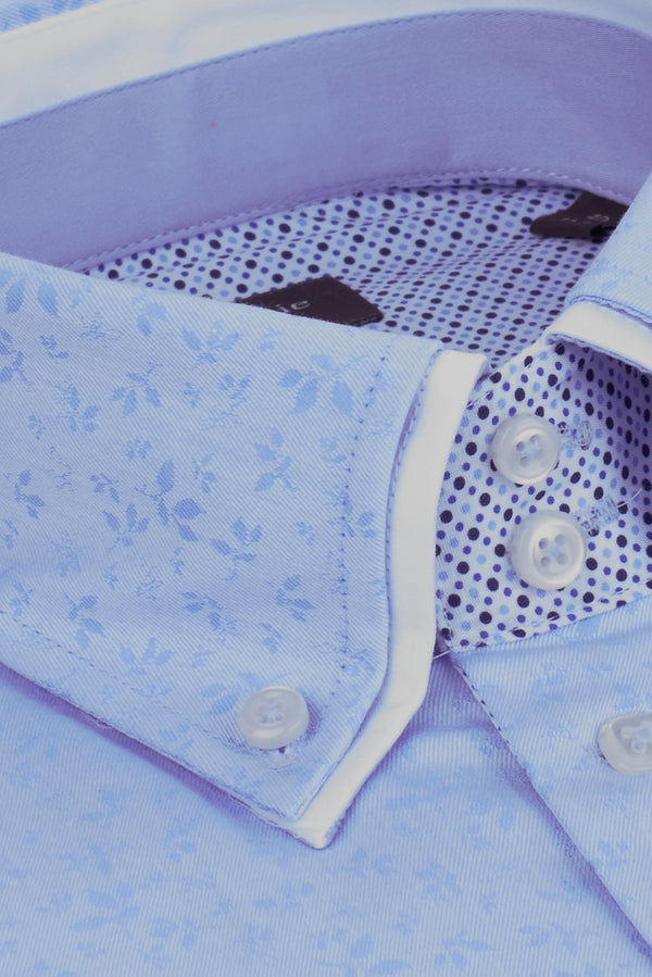 Camisa Hombre Marco Polo Iconic Twill Azul Claro Azul Claro