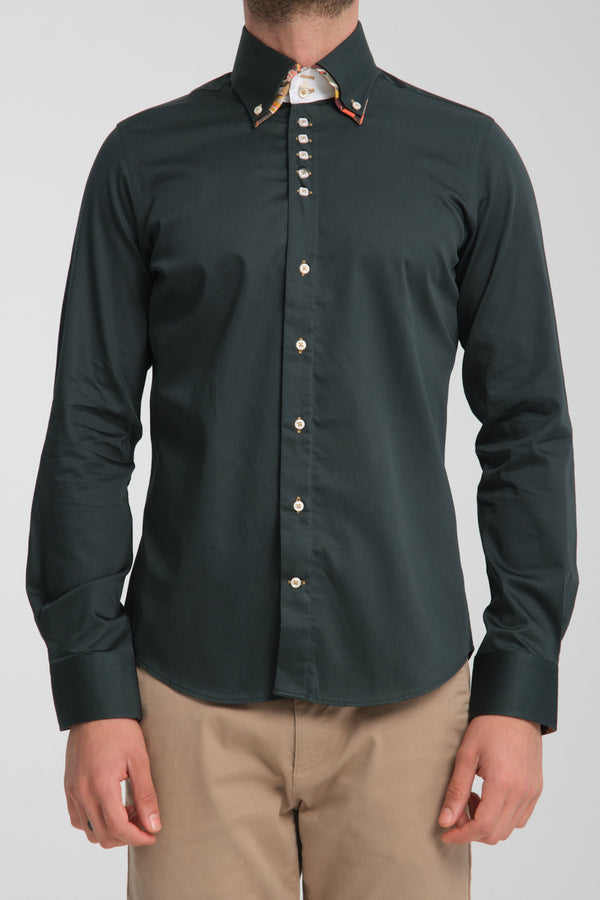Marco Polo Iconic Satin Man Shirt Green