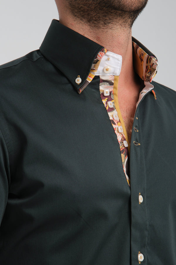 Marco Polo Iconic Satin Man Shirt Green