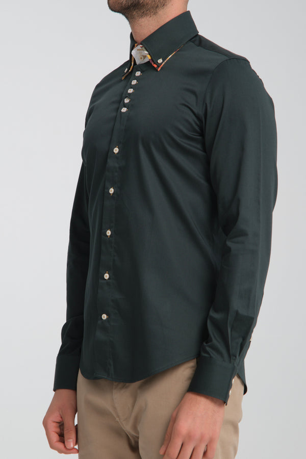 Marco Polo Iconic Satin Man Shirt Green