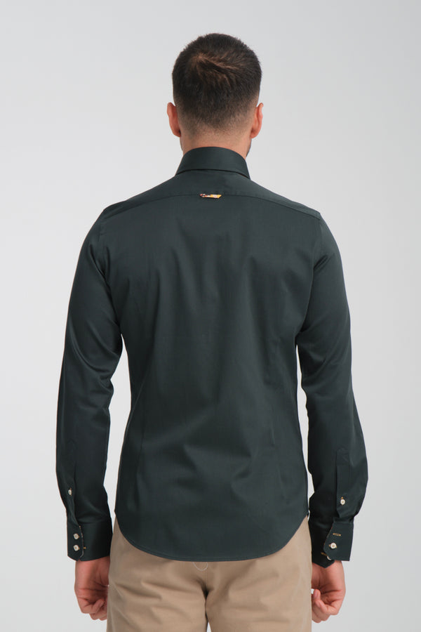 Marco Polo Iconic Satin Man Shirt Green