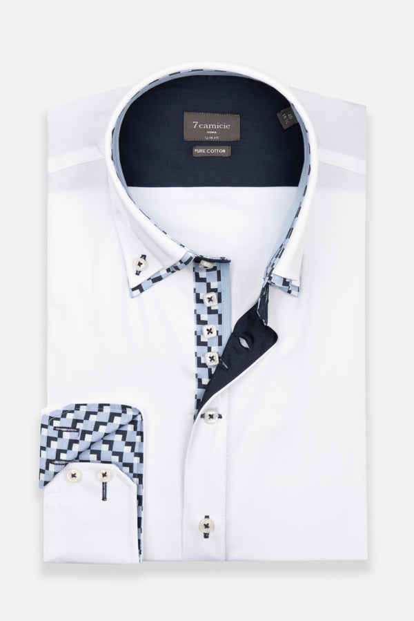 Marco Polo Iconic Satin Man Shirt White