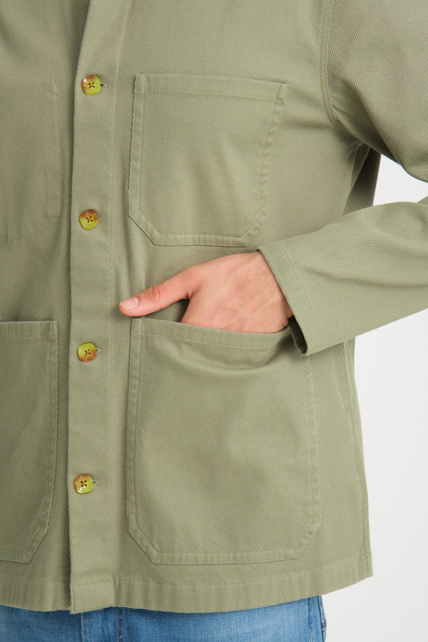 Sobrecamisa Hombre Sport Popelin Stretch Verde