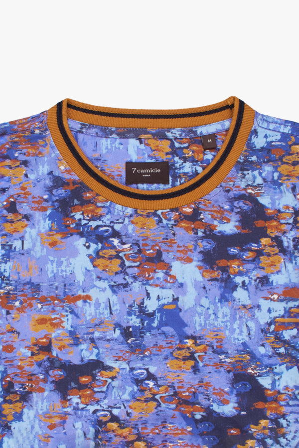 T-shirt Uomo Cotone Blu Celeste