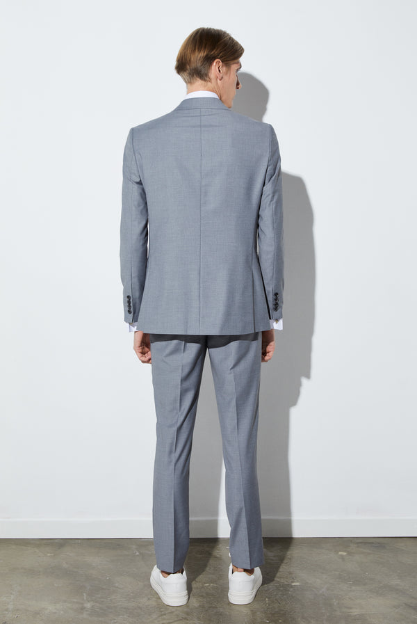 Polyviscose Man Suit Grey