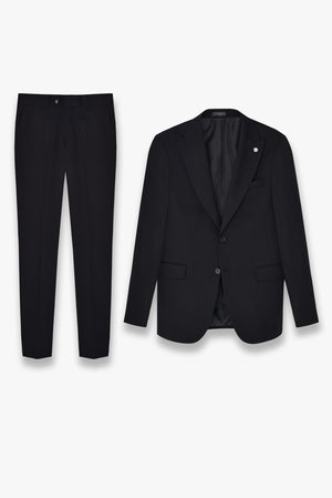 Polyviscose Man Suit Black