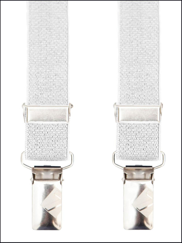 Stretch Man Suspenders White