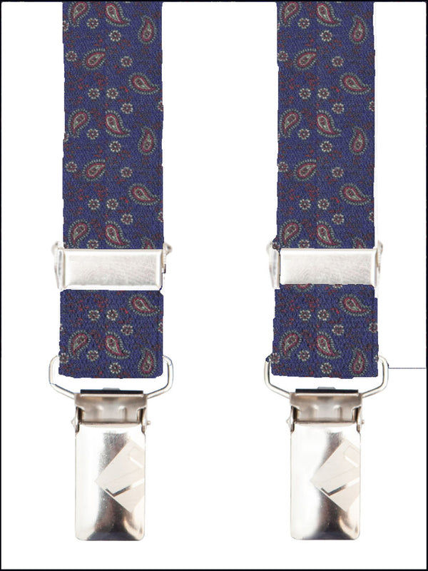 Stretch Man Suspenders Blue Orange