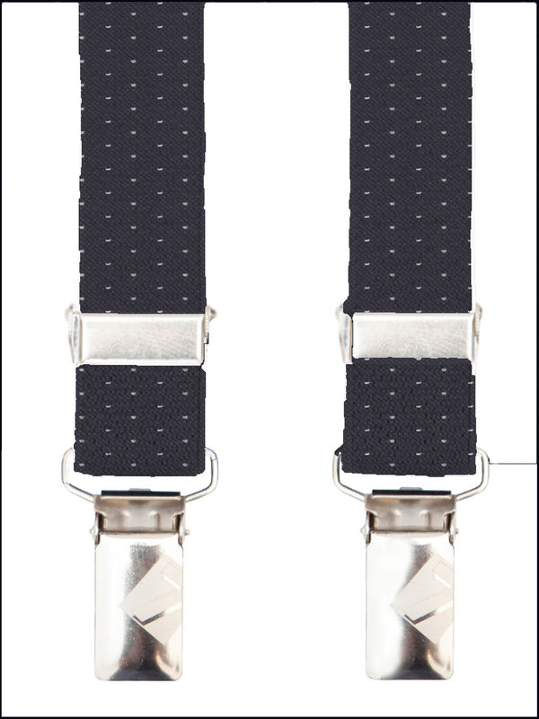 Stretch Man Suspenders Black White