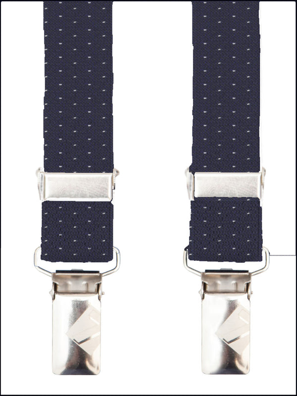Stretch Man Suspenders Blue White