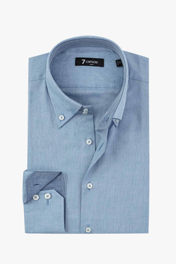 Camisa Hombre Roma Sport Oxford Azul