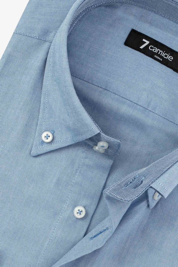 Roma Sport Herren Hemd Oxford Blau