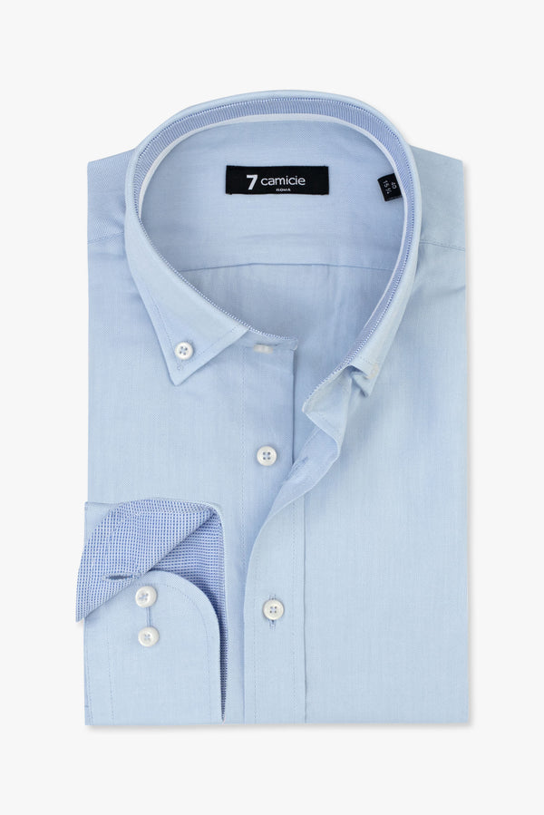 Leonardo Sport Herren Hemd Oxford Hellblau