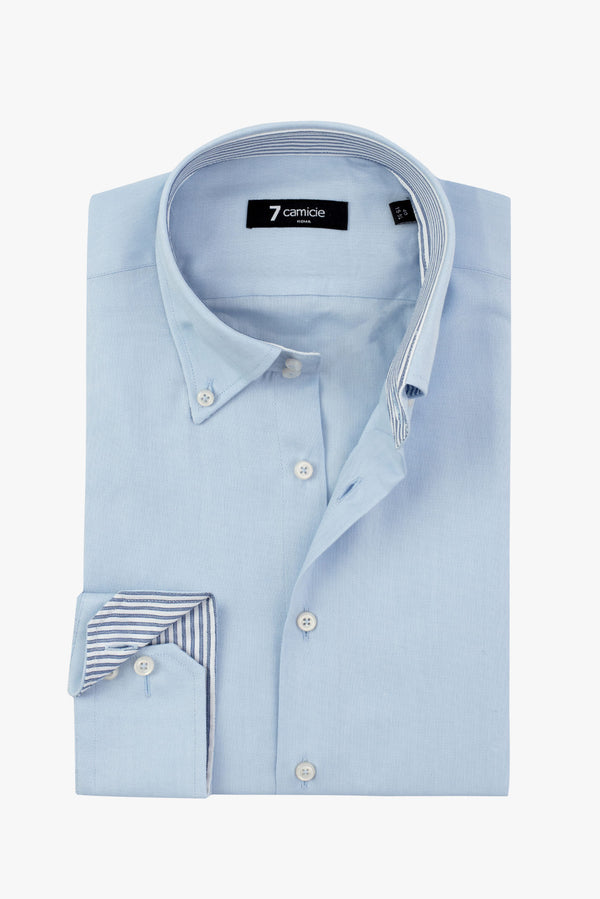 Camicia Uomo Roma Sport Oxford Celeste