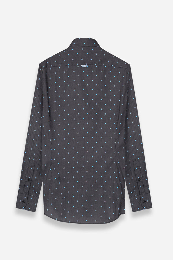 Camicia Uomo Donatello Iconic Popelin Nero Blu
