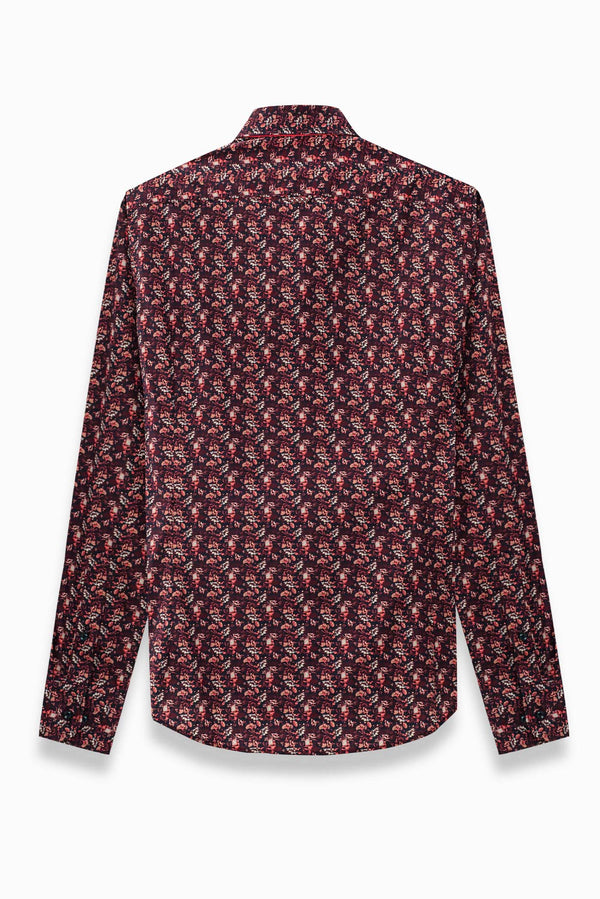 Camisa Hombre Donatello Iconic Popelin Azul Rojo