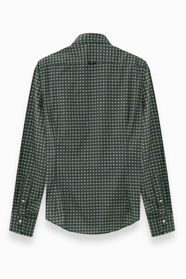 Camisa Hombre Roma Sport Popelin Azul Verde