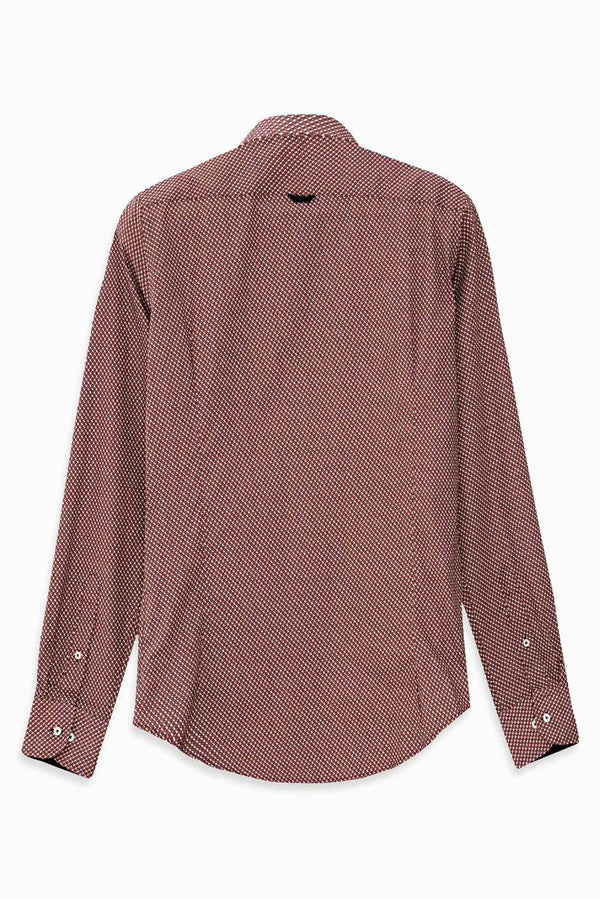 Camicia Uomo Leonardo Sport Popelin Rosso Bianco
