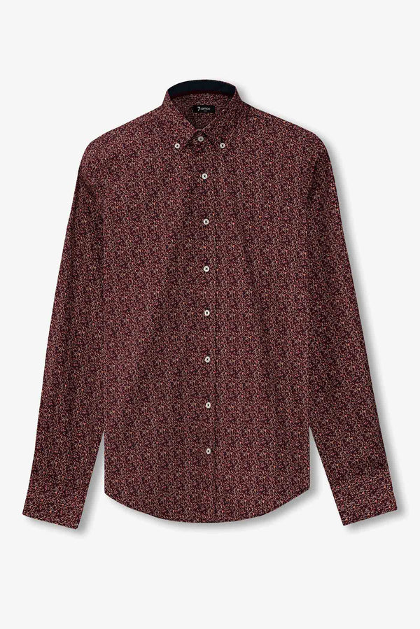 Camicia Uomo Leonardo Sport Popelin Rosso Rosso